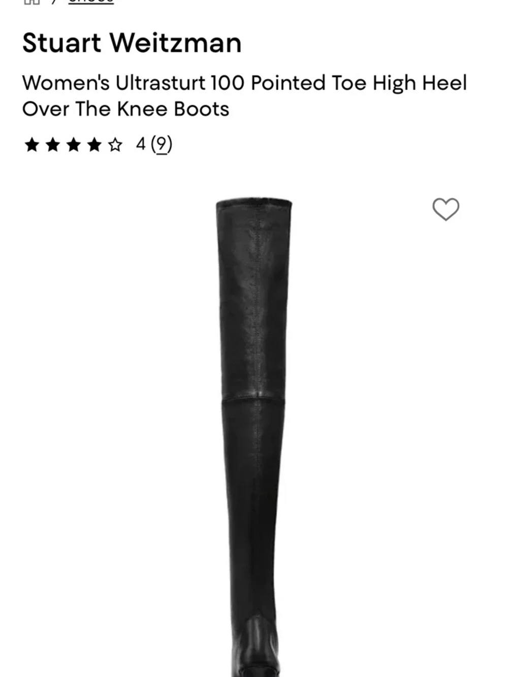 Stuart Weitzman Black Over-the-Knee Pointed Toe Stiletto Boots - Picture 7 of 8